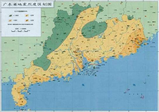 广东省地震动区划图